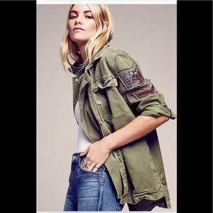 Free People Military Shirt Jacket